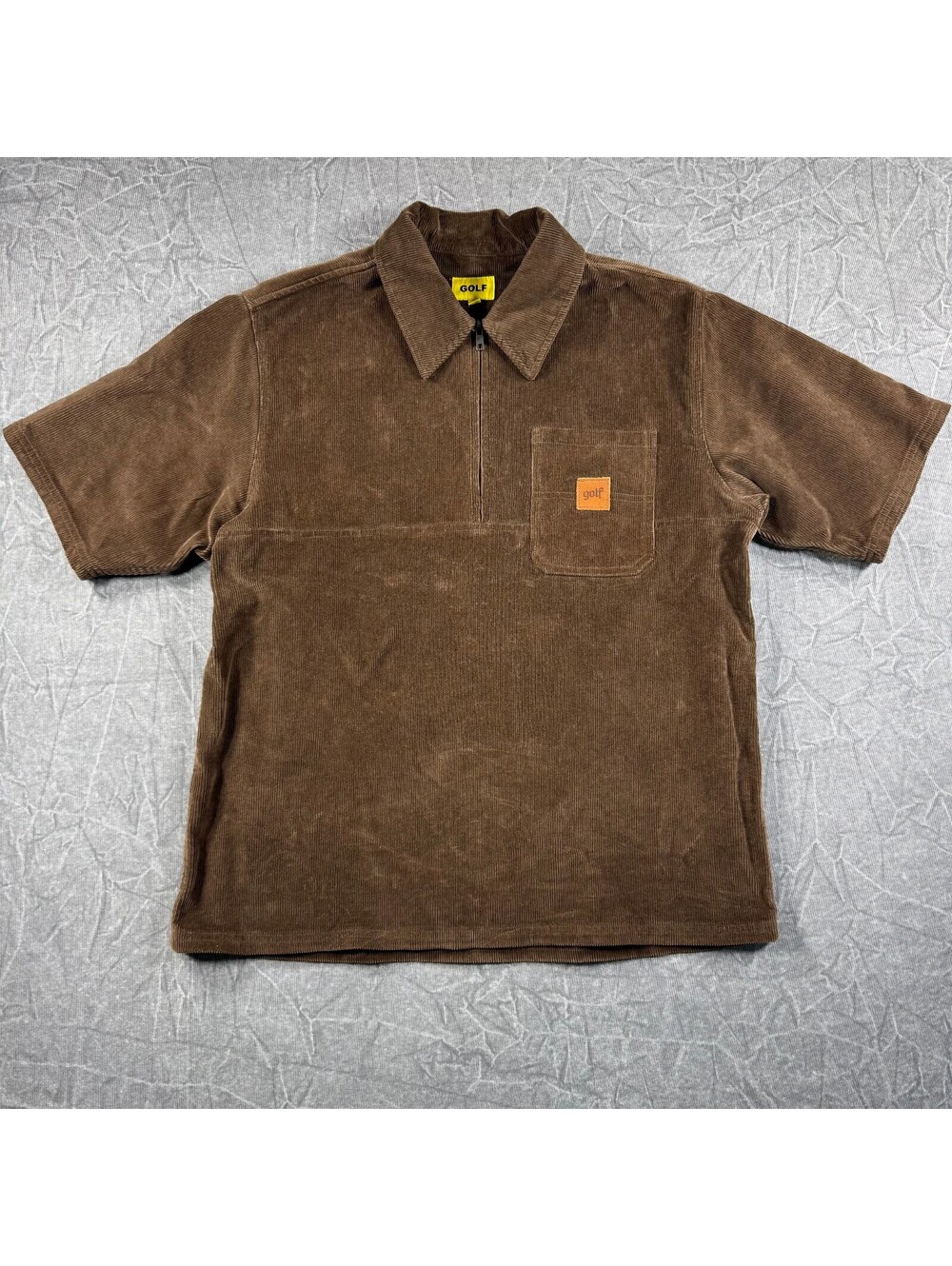 Golf Wang Olde Corduroy Work Cotton Men's M Brown Shirt